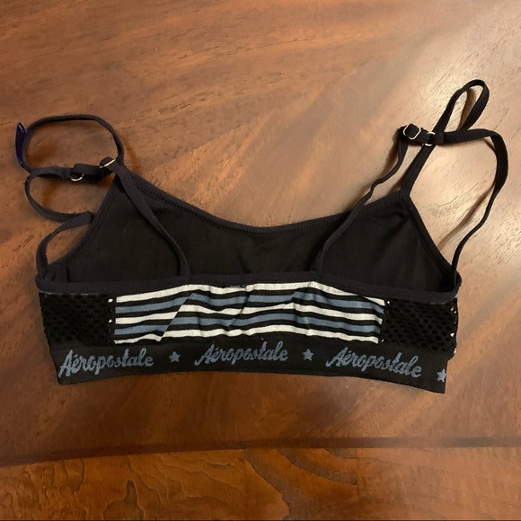 Aeropostale Set of 2 Small Gray and Black Bralettes - Picture 6 of 10